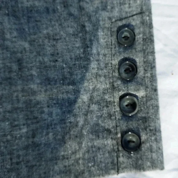 NWT BCX Shorts with Belt and Button Detail on Legs Linen and Cotton Blend Grey 3 - Picture 12 of 14